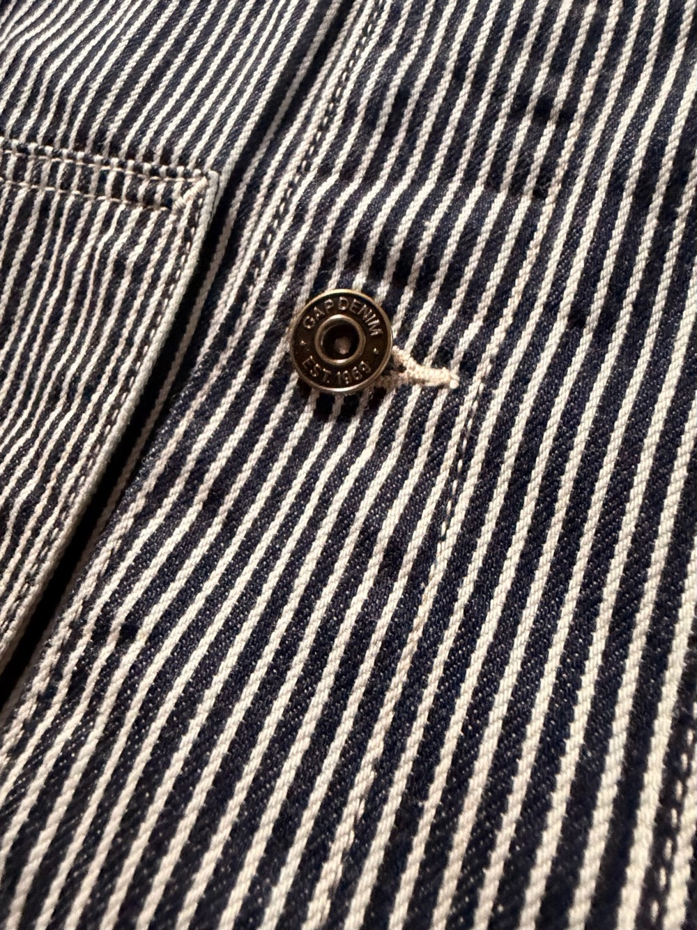 GAP Black & White Striped Chore Coat - Picture 4 of 5